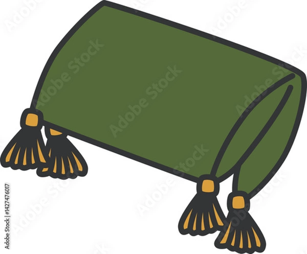 Obraz Clip art of cushion with fringe