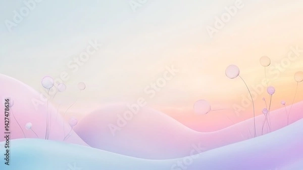 Obraz Delicate Pastel Gradient Texture Background. Soft and Elegant Design for Various Applications