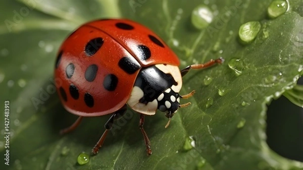 Obraz close up ladybug