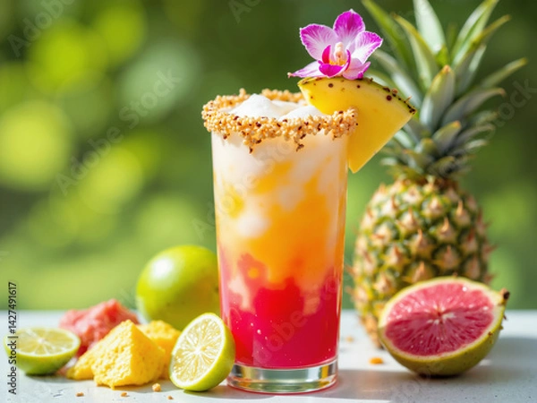 Obraz tropical fruit cocktail
