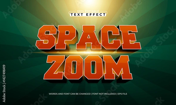 Obraz space zoom editable text effect with a galaxy and cosmic text style