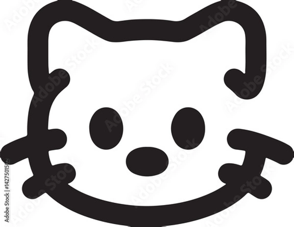 Fototapeta  Cat simple icon. Vector ICON all icon Viktor