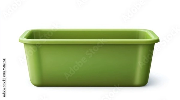 Fototapeta Empty green plastic food container