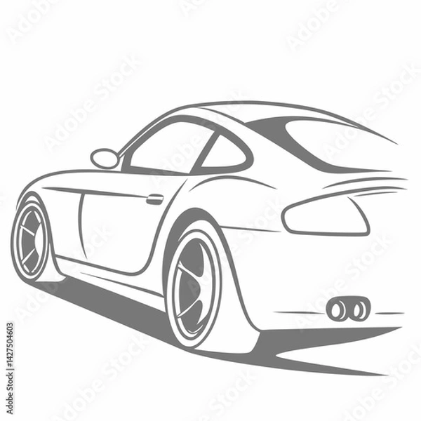 Fototapeta Clean Minimalist Vector Side