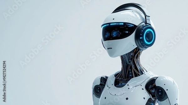 Fototapeta futuristic robotics and ai technology innovation concept