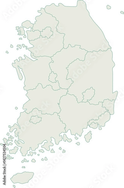 Obraz 대한민국 지도