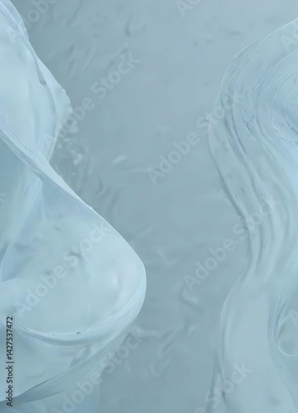 Obraz Subtle swirls in calming light blue, textured abstract background , visually appealing, flow