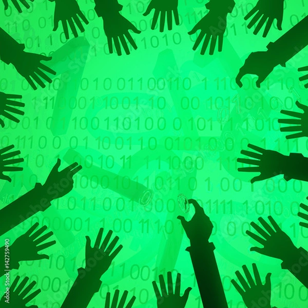 Fototapeta Virtual Hands Grab