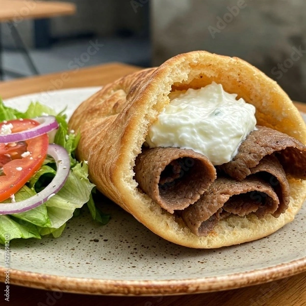 Fototapeta sandwich with ham and cheese
