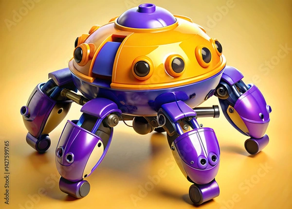 Fototapeta Bio-Inspired Underwater Robot with Six Articulated Legs