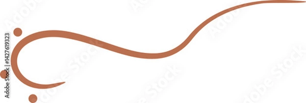 Fototapeta Elegant Decorative Wavy Line Element