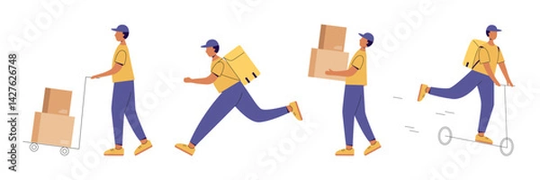 Obraz Express delivery service vector set