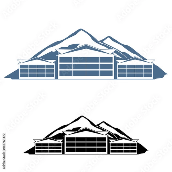 Fototapeta Mountain resort logo