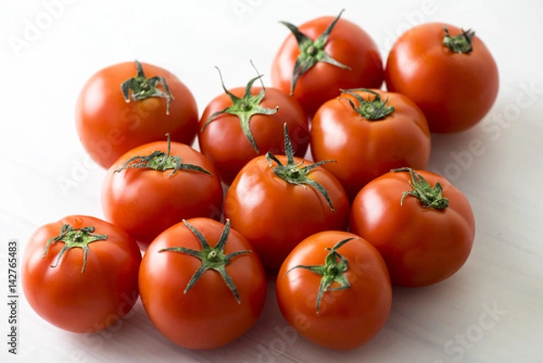 Fototapeta red tomatoes background. Group of tomatoes