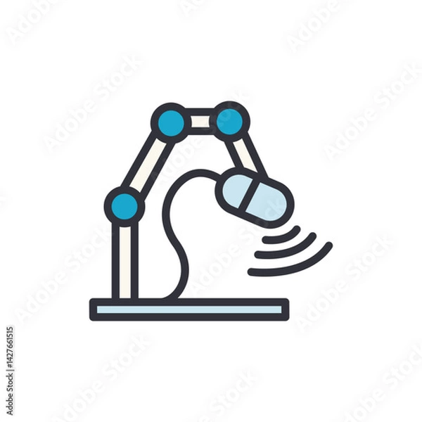 Obraz Podcast colored icons, minimalist vector illustration ,simple transparent graphic element .Isolated on white background
