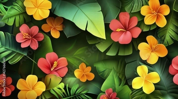 Fototapeta  A gentle breeze causes the petals to flutter, as if the whole garden is swaying in harmony. 