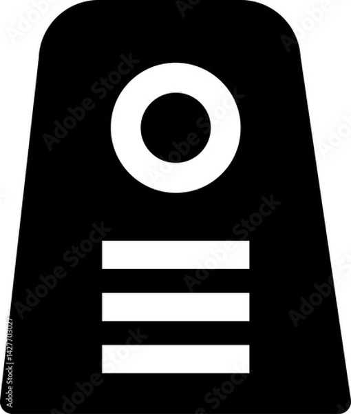 Obraz Rounded Filled Doorknob Icon