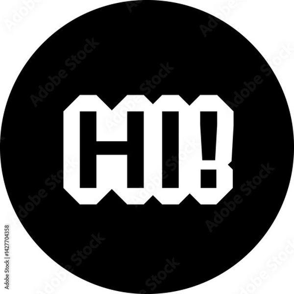 Obraz Rounded Filled Hi Icon