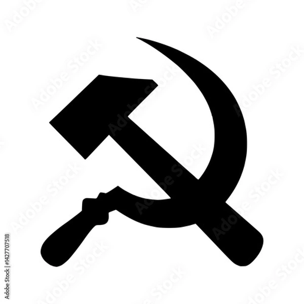 Obraz Hammer and Sickle Icon - Vector Symbol