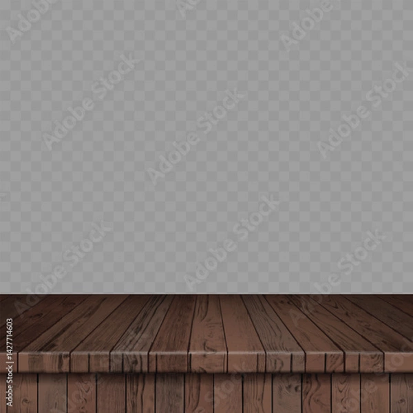 Obraz Wooden Floor with Blank Background - Vector