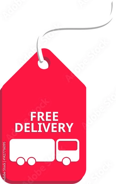 Obraz Free Delivery Label