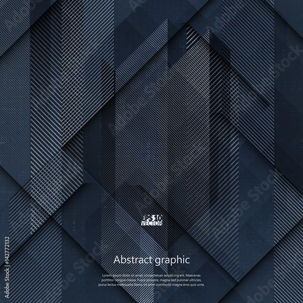 Obraz Graphic illustration with geometric pattern. Eps10 Vector illustration.