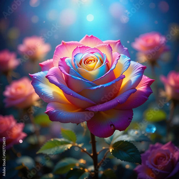 Fototapeta 무지개빛 장미