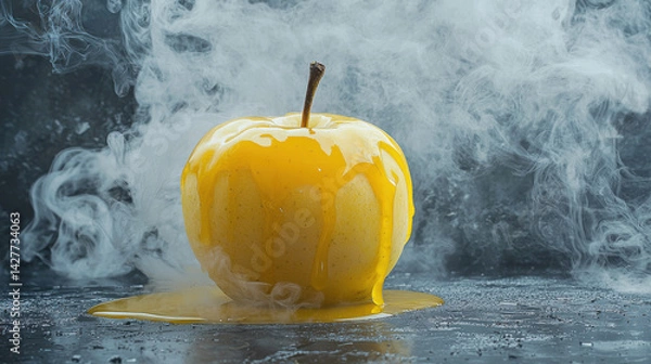 Fototapeta Melting apple in still life
