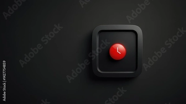 Fototapeta button on black background 