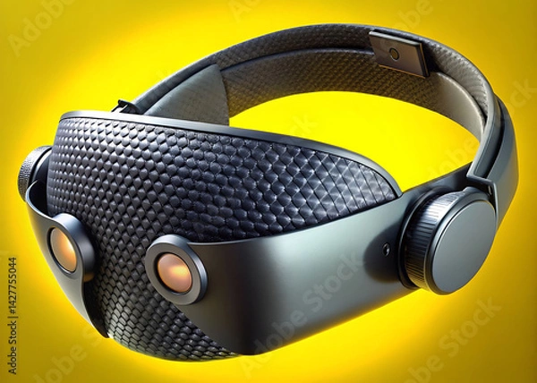 Fototapeta Wearable Synapse Amplifier Headband with AI Co-Processor – Futuristic Neurotech Device