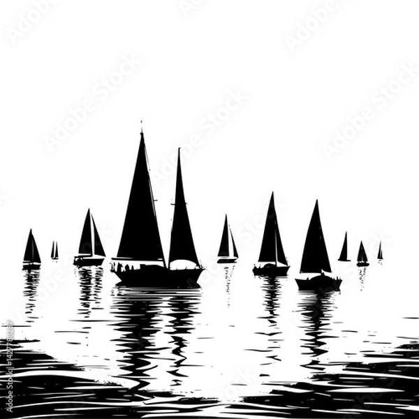 Fototapeta sailboat on the lake