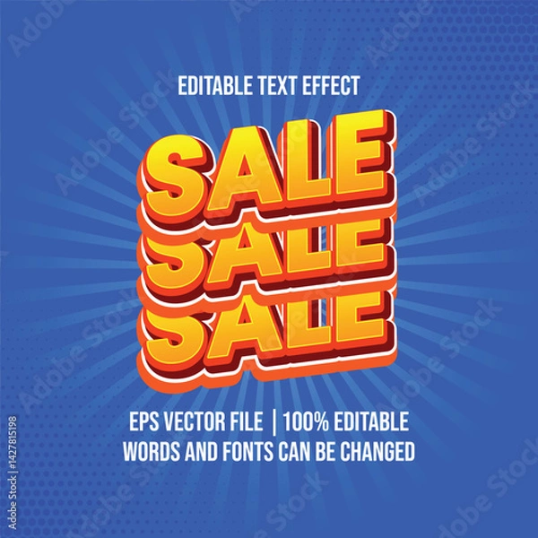 Fototapeta Super Sale discount text, Editable text effect
