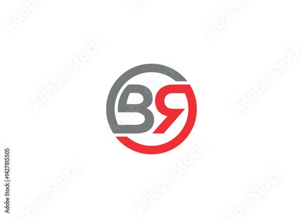 Obraz BR letter logo design with vector icon template