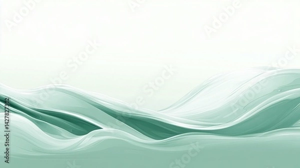 Obraz Abstract Green Wave Background