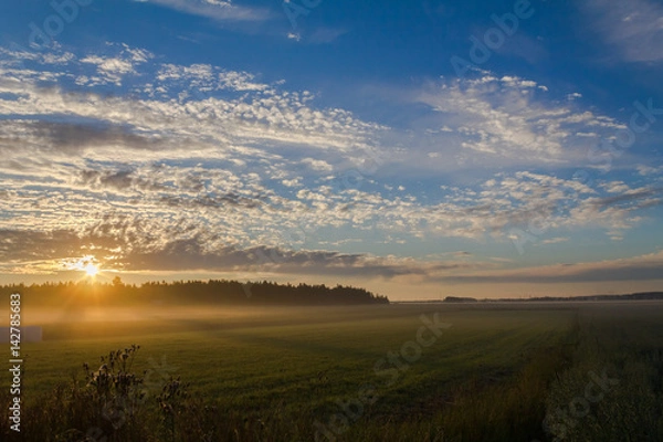 Obraz Sunrise in Finnish countryside