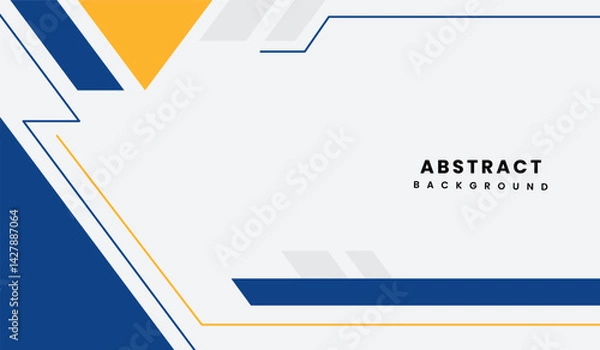 Obraz Blue and yellow abstract geometric background vector illustration