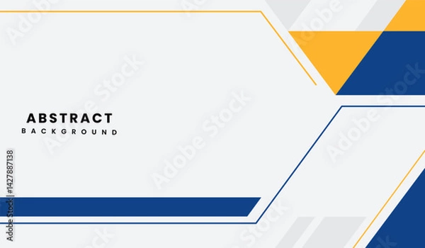 Obraz Blue and yellow abstract geometric background vector illustration