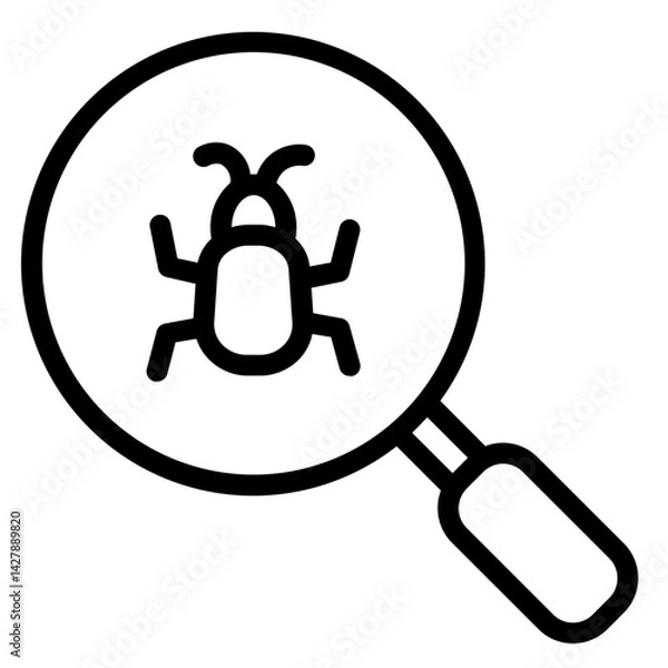 Obraz Bug Search Vpn Line Icon