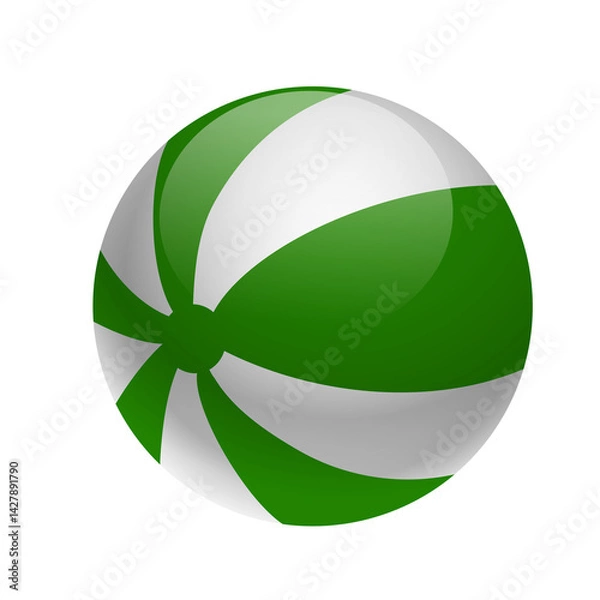 Fototapeta Beach ball summer icon design element 