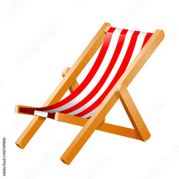 Fototapeta Beach chair summer icon design element 