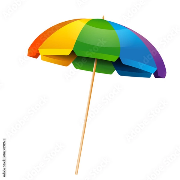 Fototapeta Beach umbrella summer icon design element 