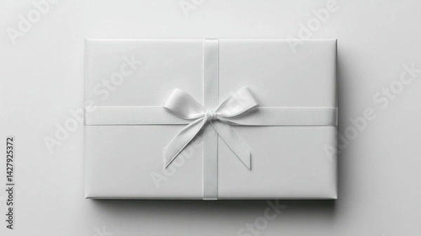 Obraz White Gift Box with Bow