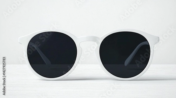 Obraz White Round Sunglasses