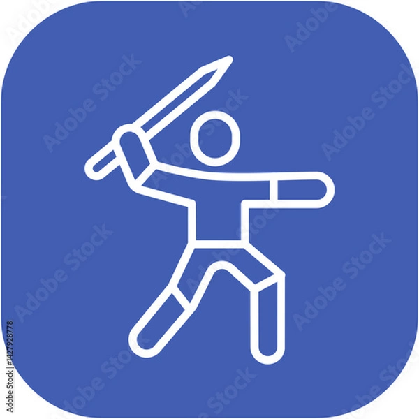 Fototapeta Throwing Athlete Icon