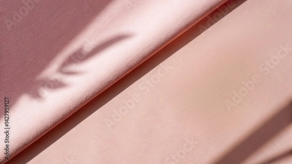 Fototapeta A smooth matte light pink background with a slight gradient effect