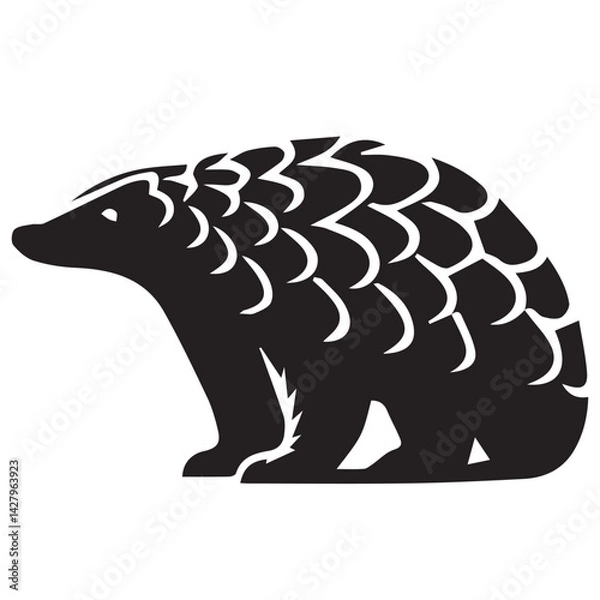 Obraz Pangolin Silhouette Vector Set – Unique Wildlife and Endangered Animal Illustrations for Nature, Conservation, and Design Projects

