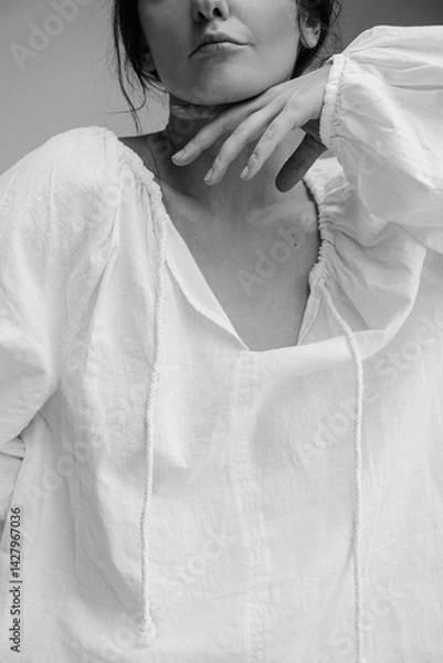 Fototapeta Soft and Elegant Black-and-White Look Featuring Natural Textures