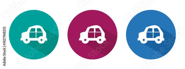 Obraz Icon for car vector illustration in flat.