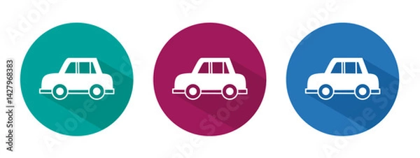 Obraz Icon for car vector illustration in flat.