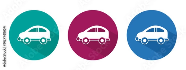Obraz Icon for car vector illustration in flat.